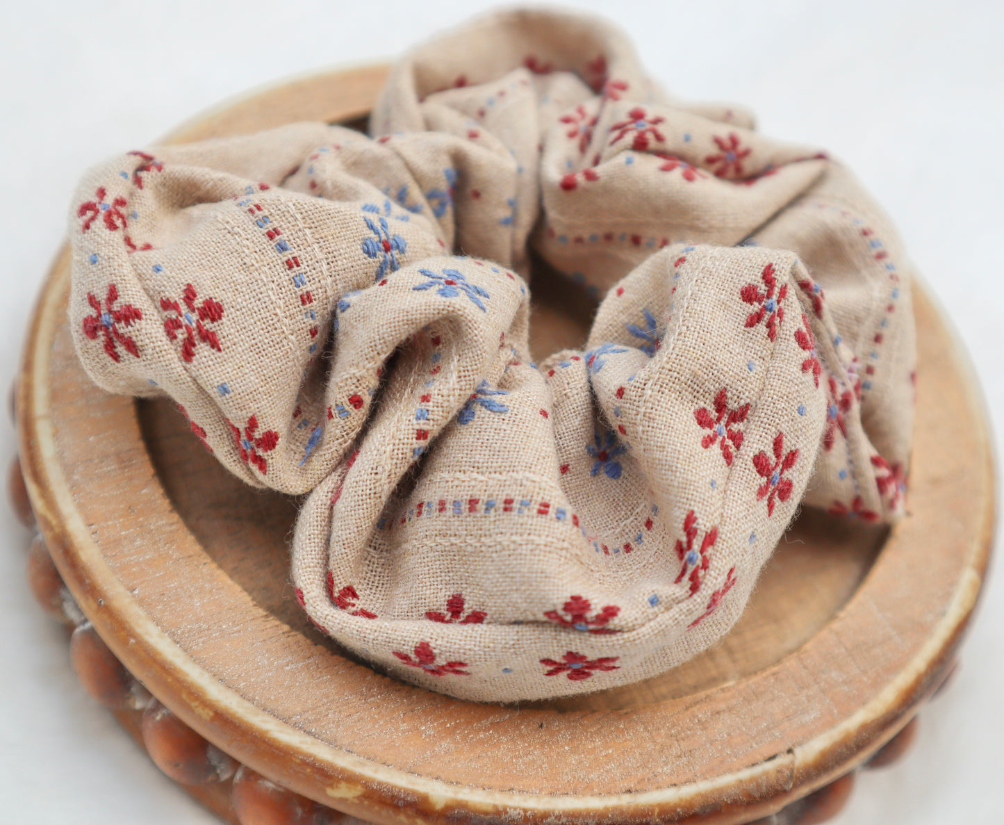 Heritage Bloom Hair Scrunchie