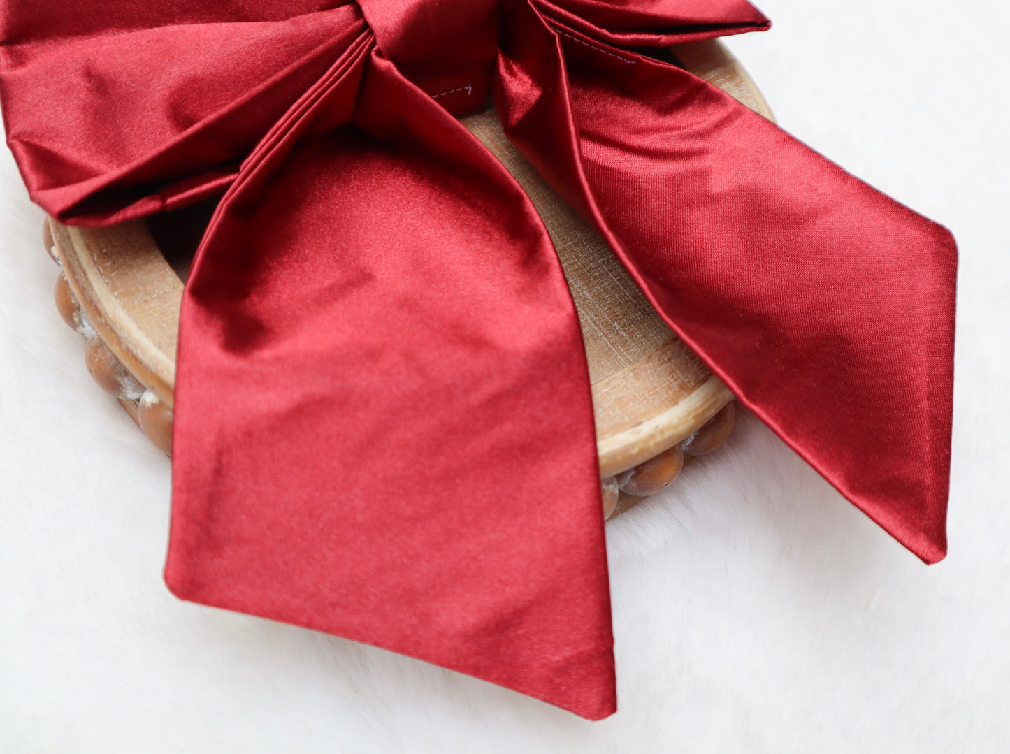 Ruby Satin Hair Bow