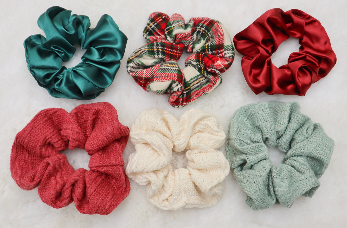 Ruby Satin Hair Scrunchie