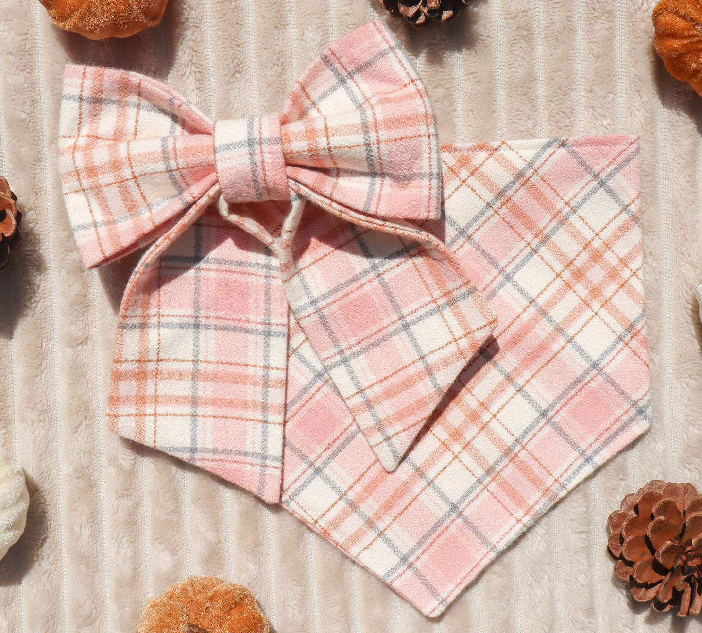 Blushing Cider Plaid Bandana