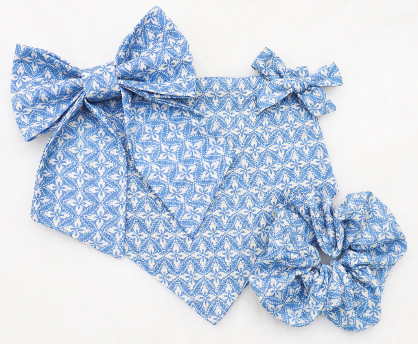 Blue Grotto Hair Scrunchie