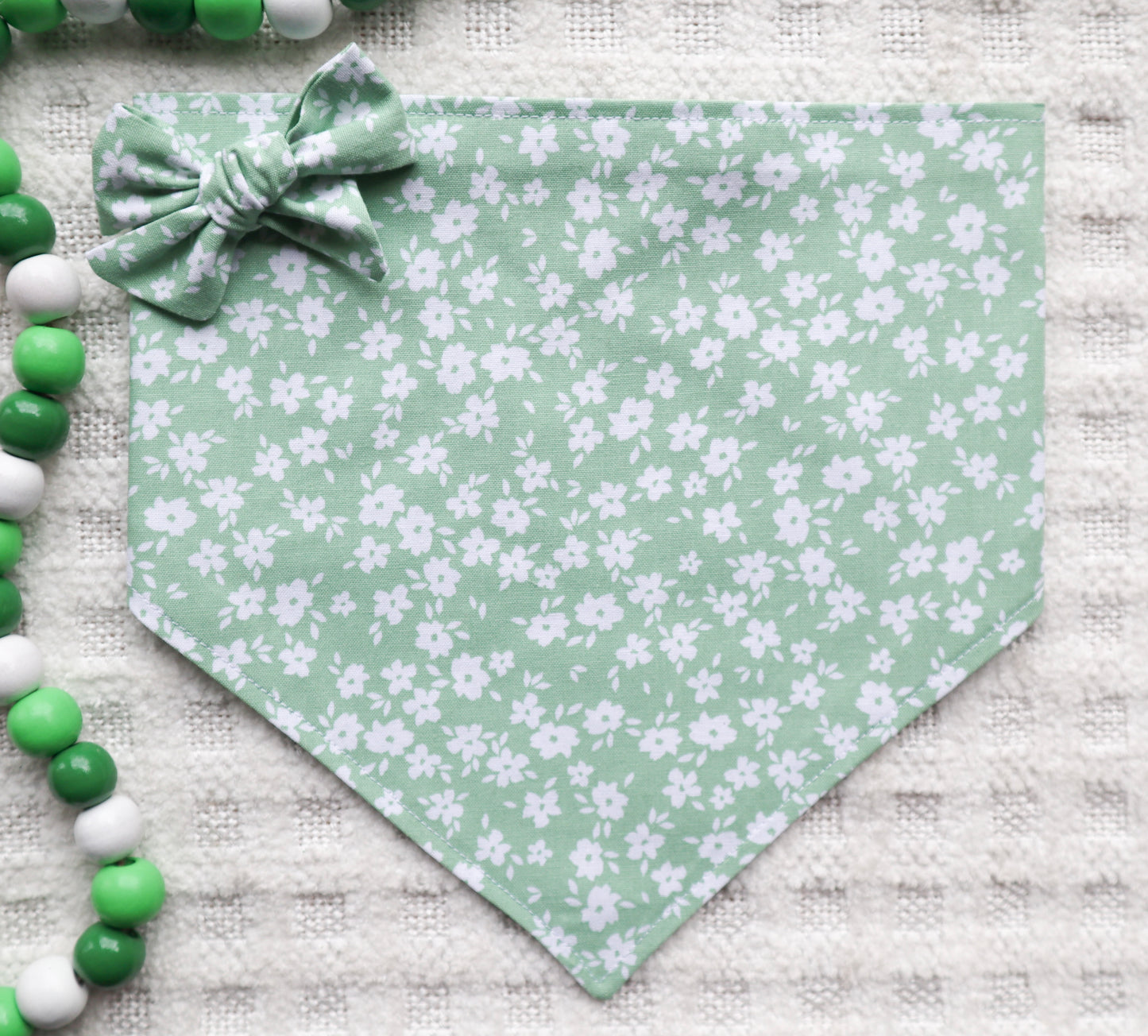 Dainty Green Florals Bandana
