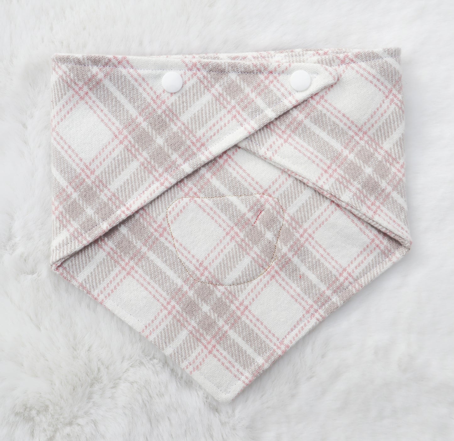 Beary Pink Plaid Bandana