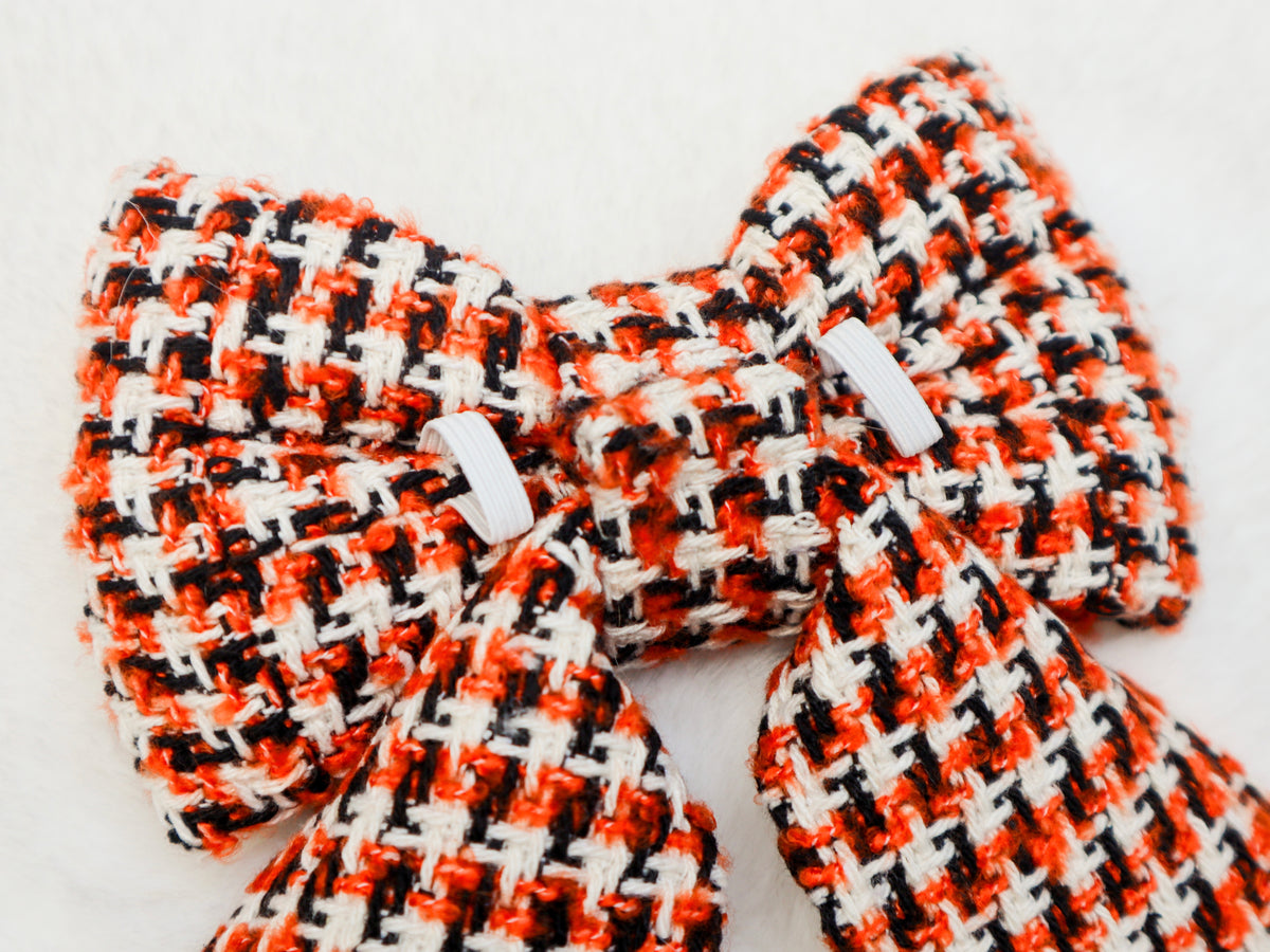 Hallow’s Eve Tweed Pet Bow