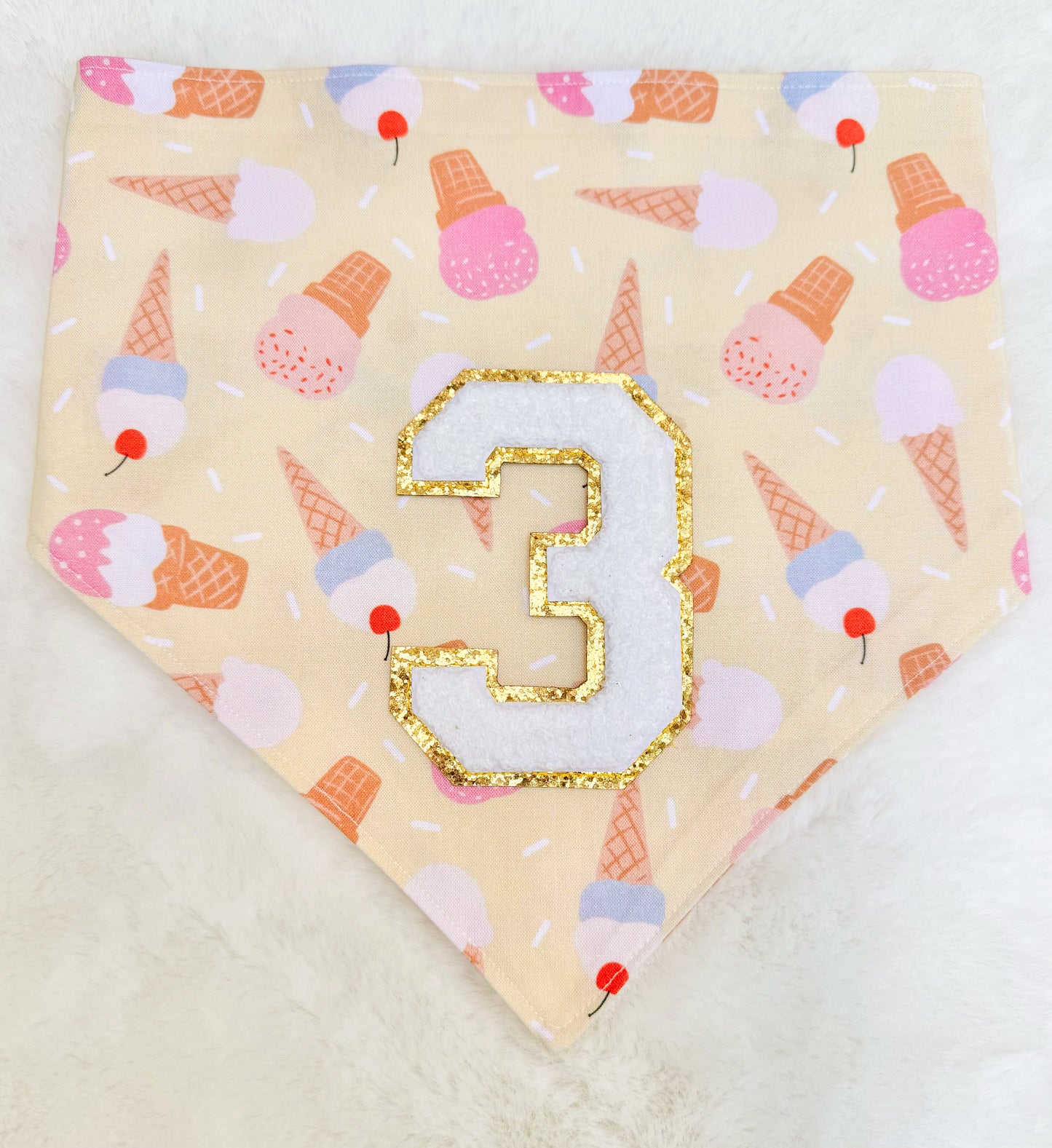Archie’s 3rd Bday Bandana (Size XL)