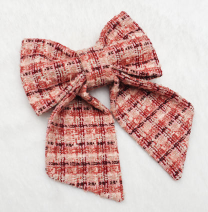 Rosewood Tweed Pet Bow