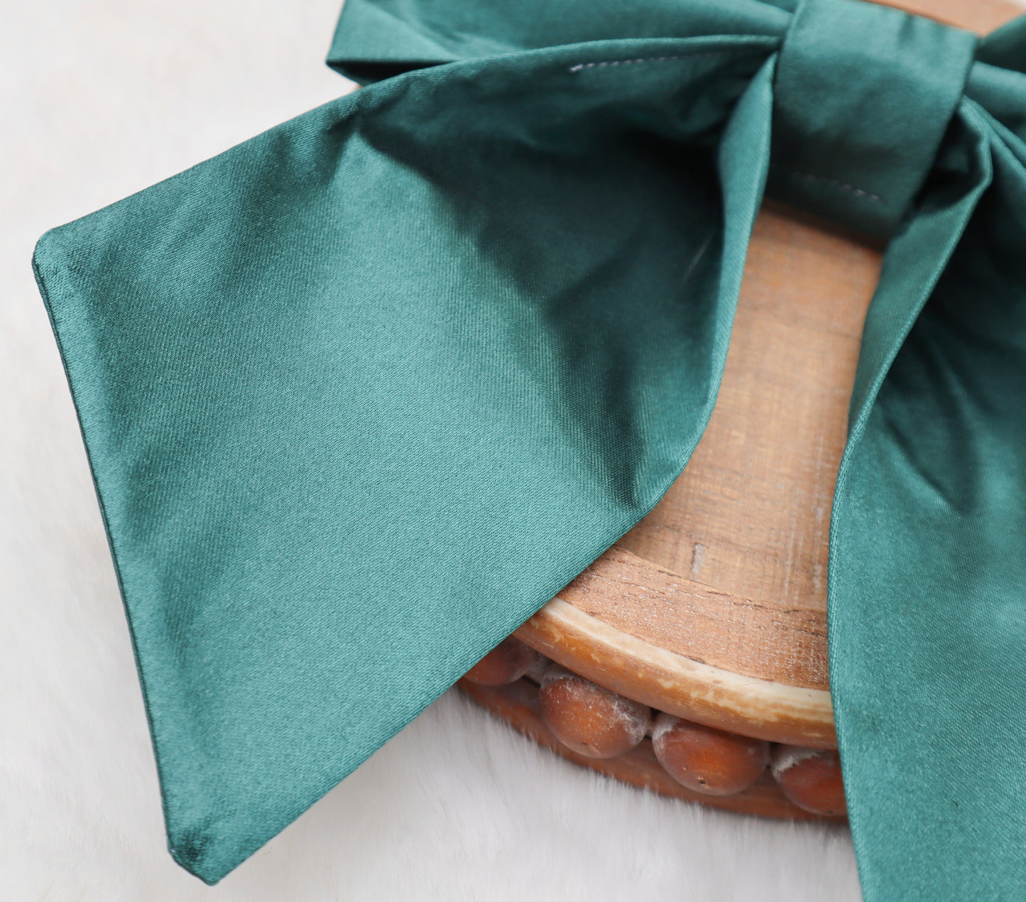 Emerald Satin Hair Bow