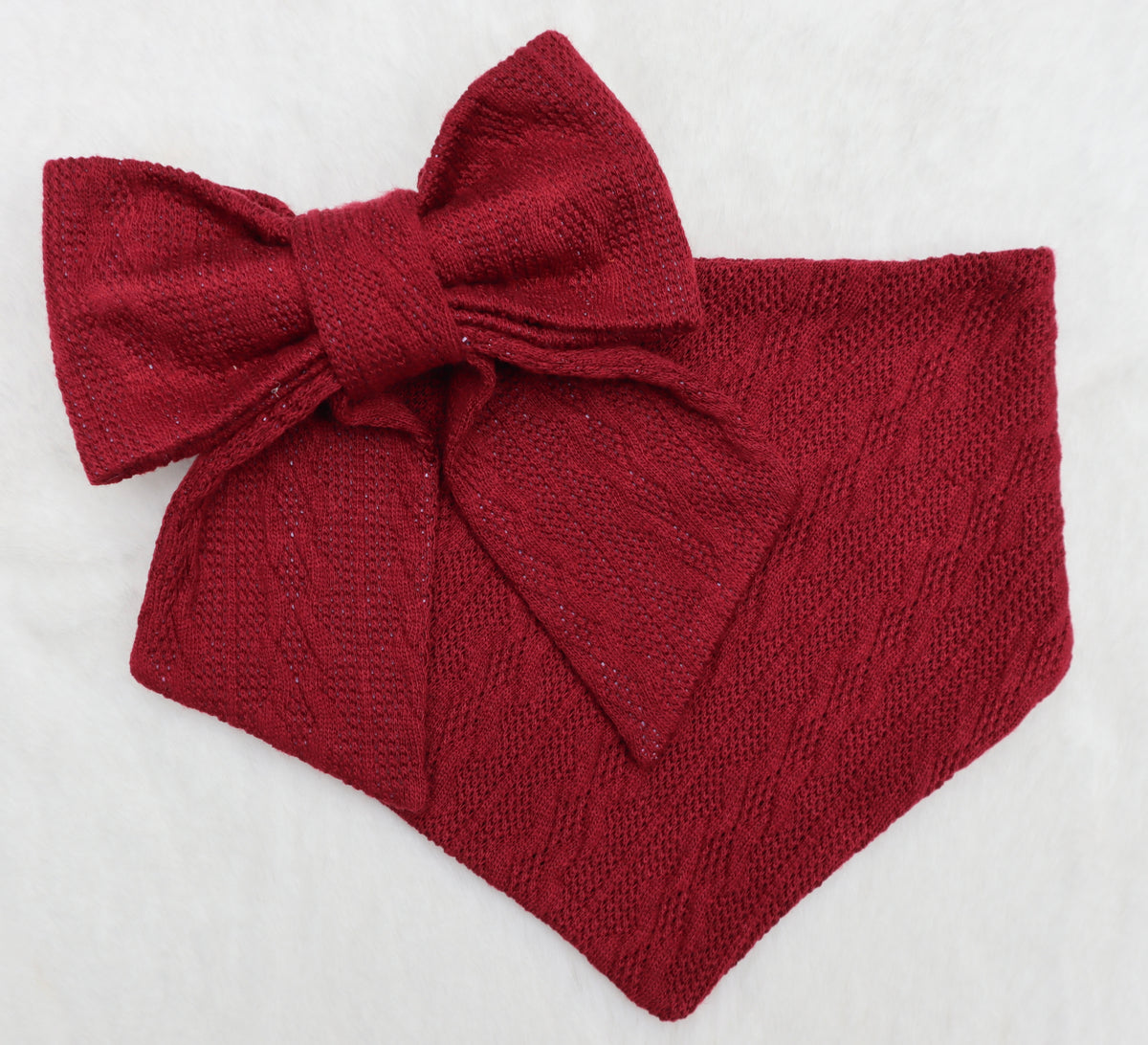 Merlot Sweater Weather Pet Bow