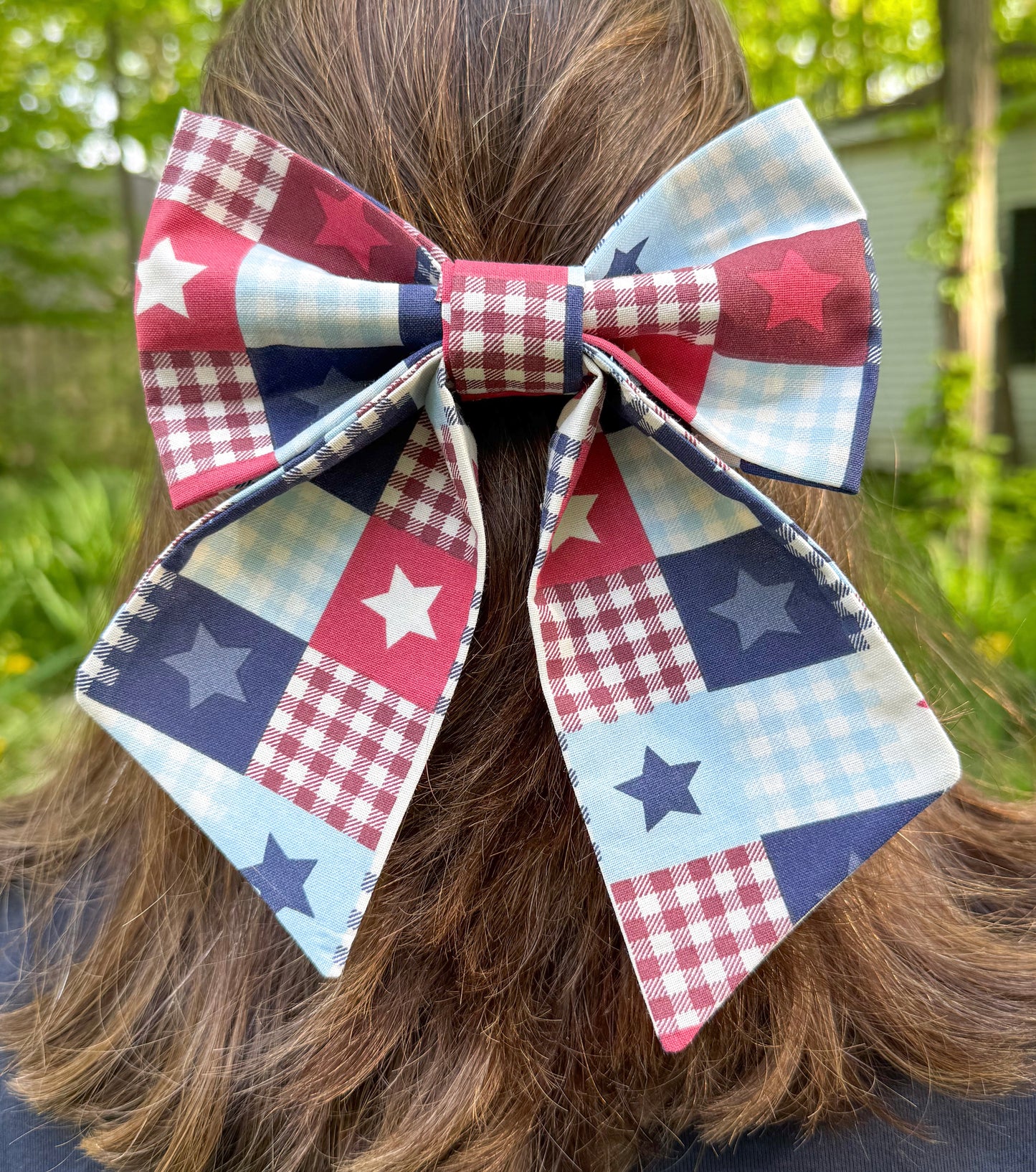 Patriotic Stars Hair Bow