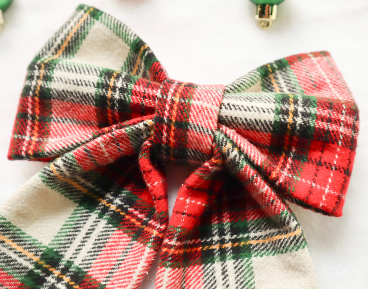 Classic Christmas Plaid Pet Bow