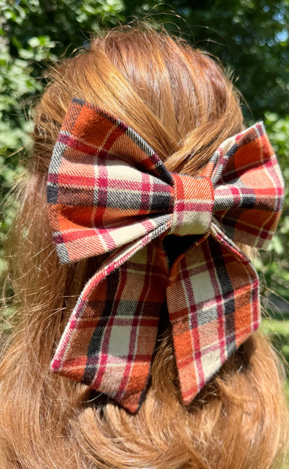 Rustic Plaid Hair Bow