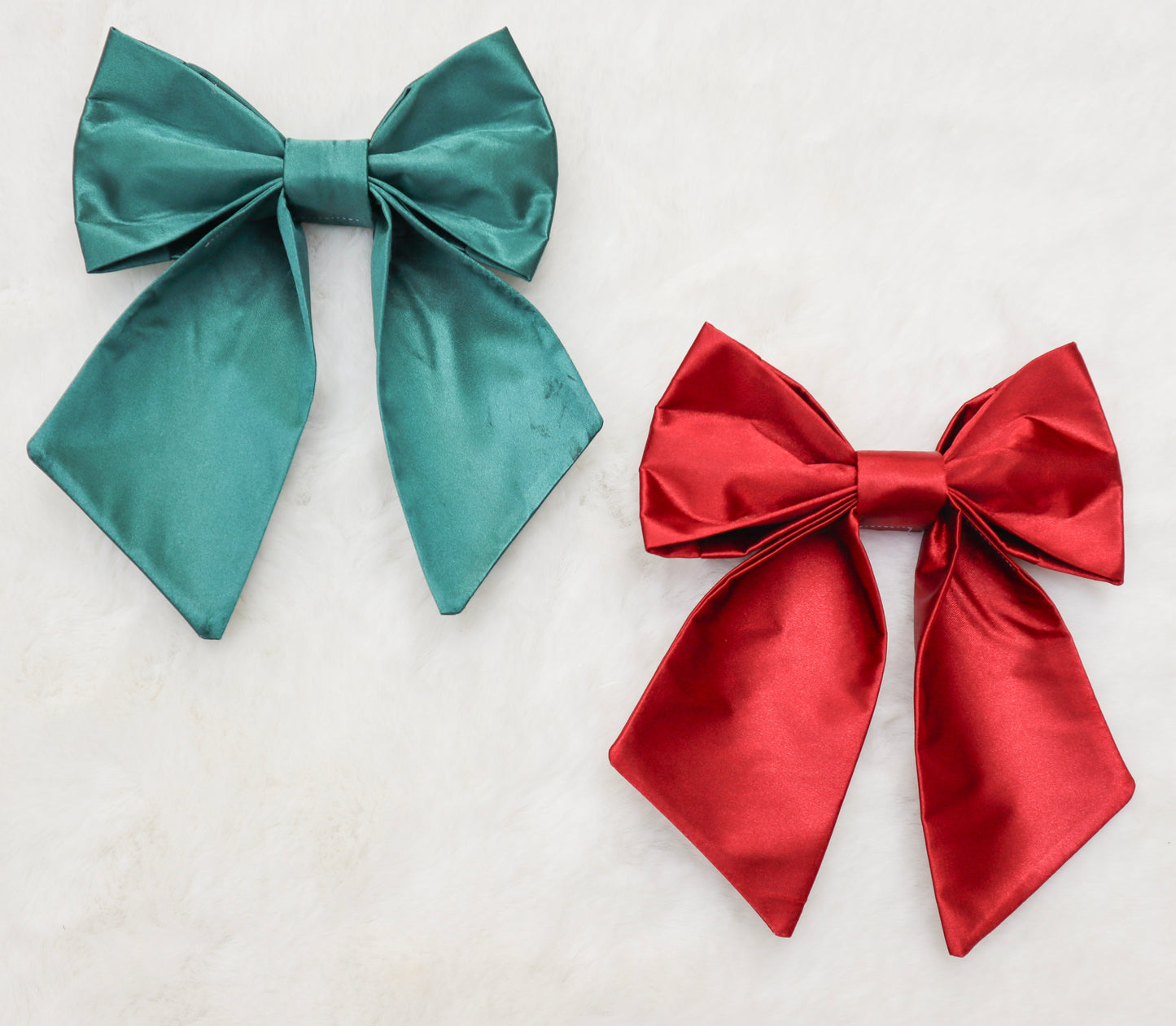 Emerald Satin Pet Bow