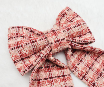 Rosewood Tweed Pet Bow