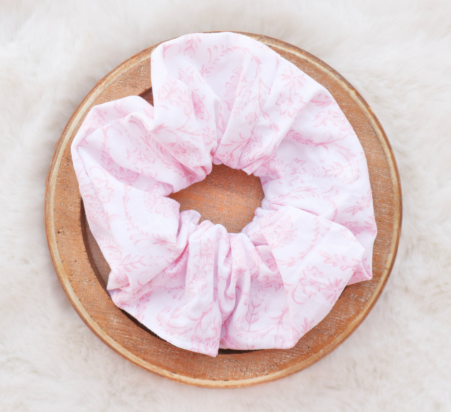 Pink Evelyn Hair Scrunchie