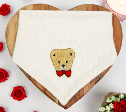 Teddy Bear Knit Bandana