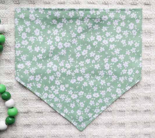 Dainty Green Florals Bandana
