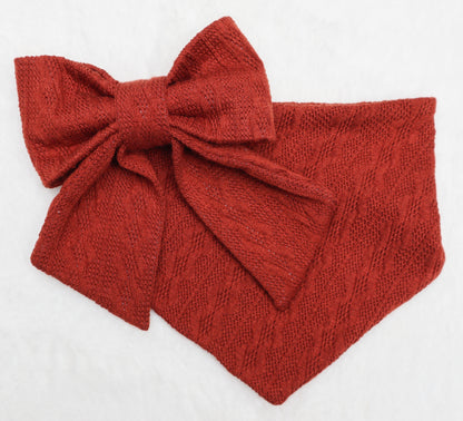 Toasted Pumpkin Sweater Weather Pet Bow