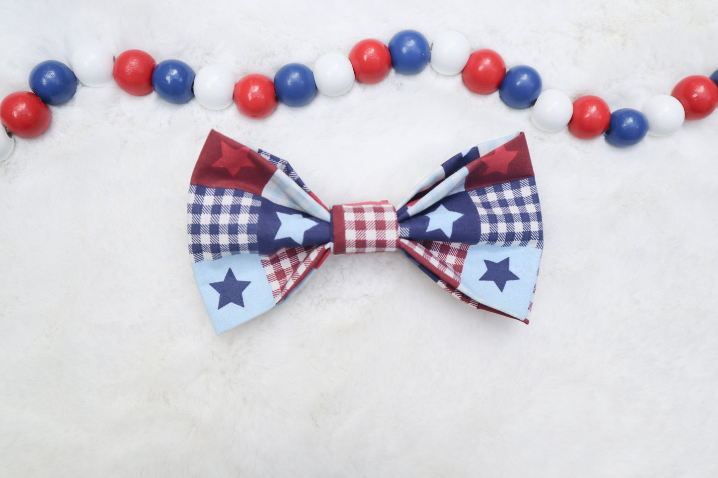 Patriotic Stars Pet Bow