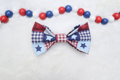 Patriotic Stars Pet Bow