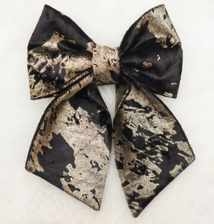 Champagne Splash Velvet Pet Bow