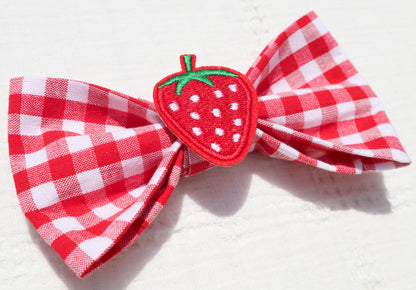 Strawberry Picnic Pet Bow