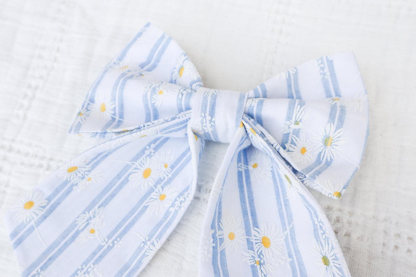 Striped Daisies Pet Bow