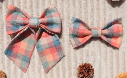 Cozy Campfire Plaid Pet Bow