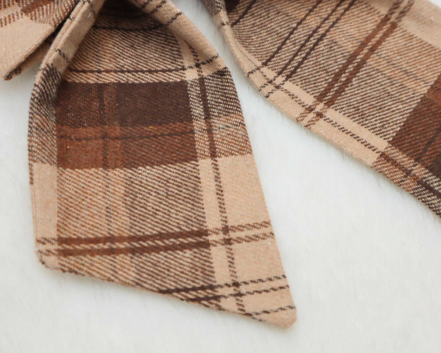 Espresso Plaid Pet Bow