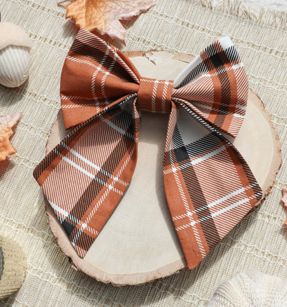 Classic Fall Plaid Hair Bow