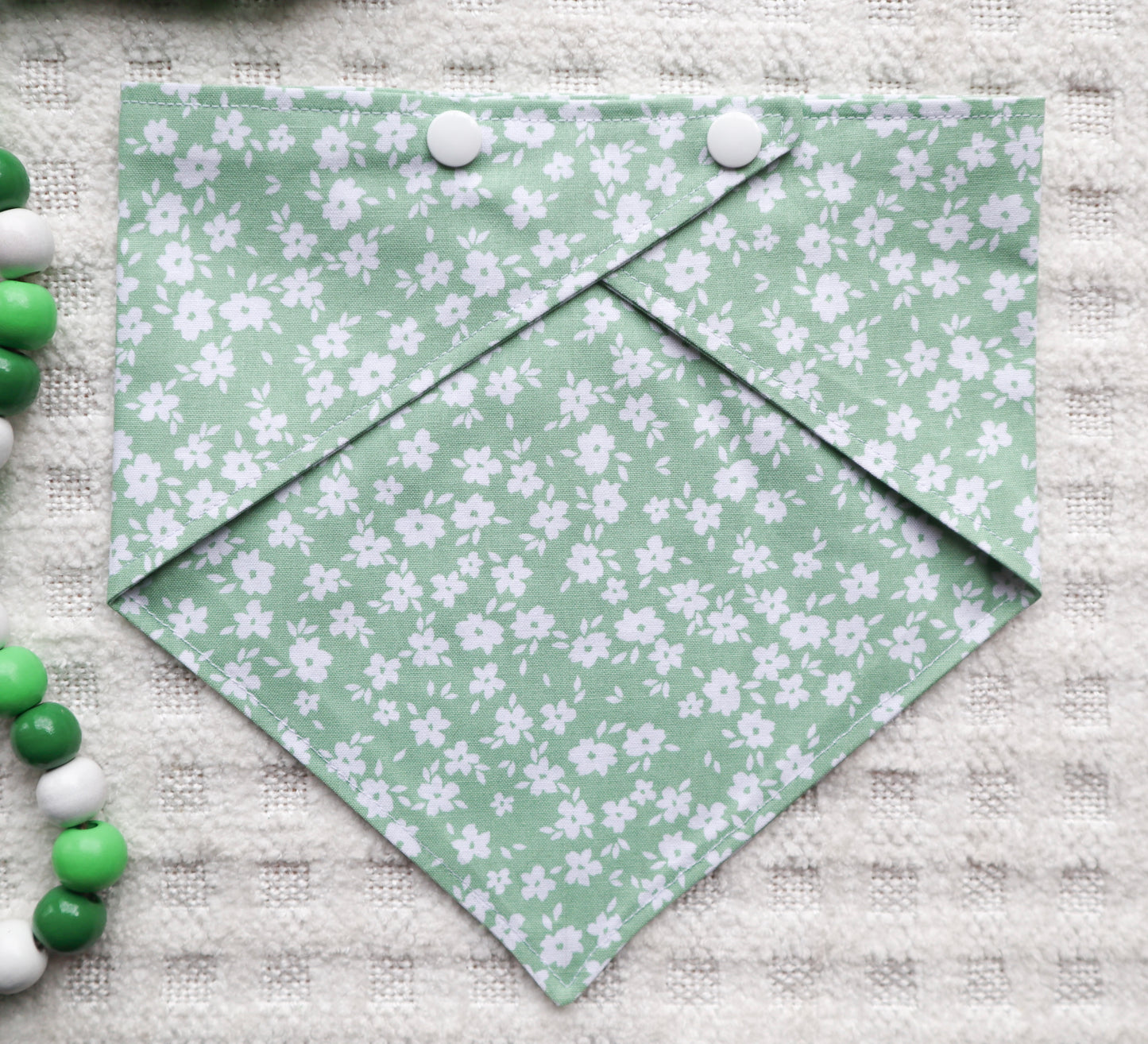Dainty Green Florals Bandana