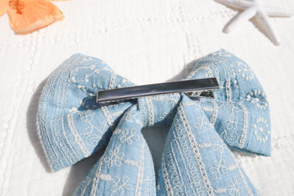 Coastal Blue Hair Bow