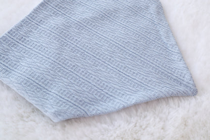 Powder Blue Ribbed Knit Bandana