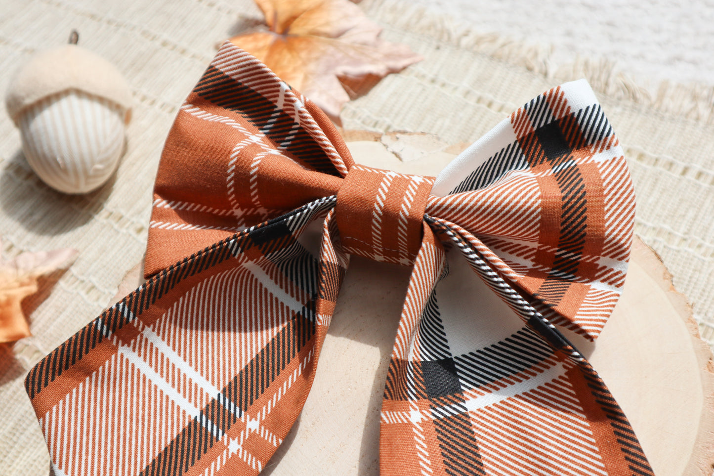 Classic Fall Plaid Hair Bow