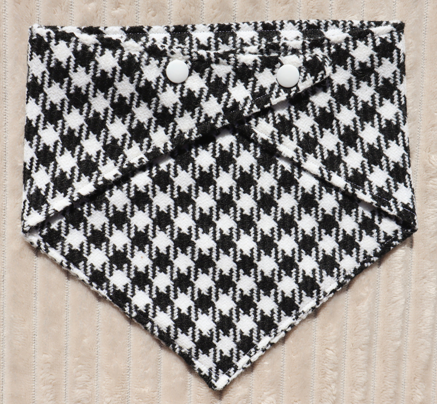 Black & White Houndstooth Bandana
