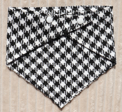 Black & White Houndstooth Bandana