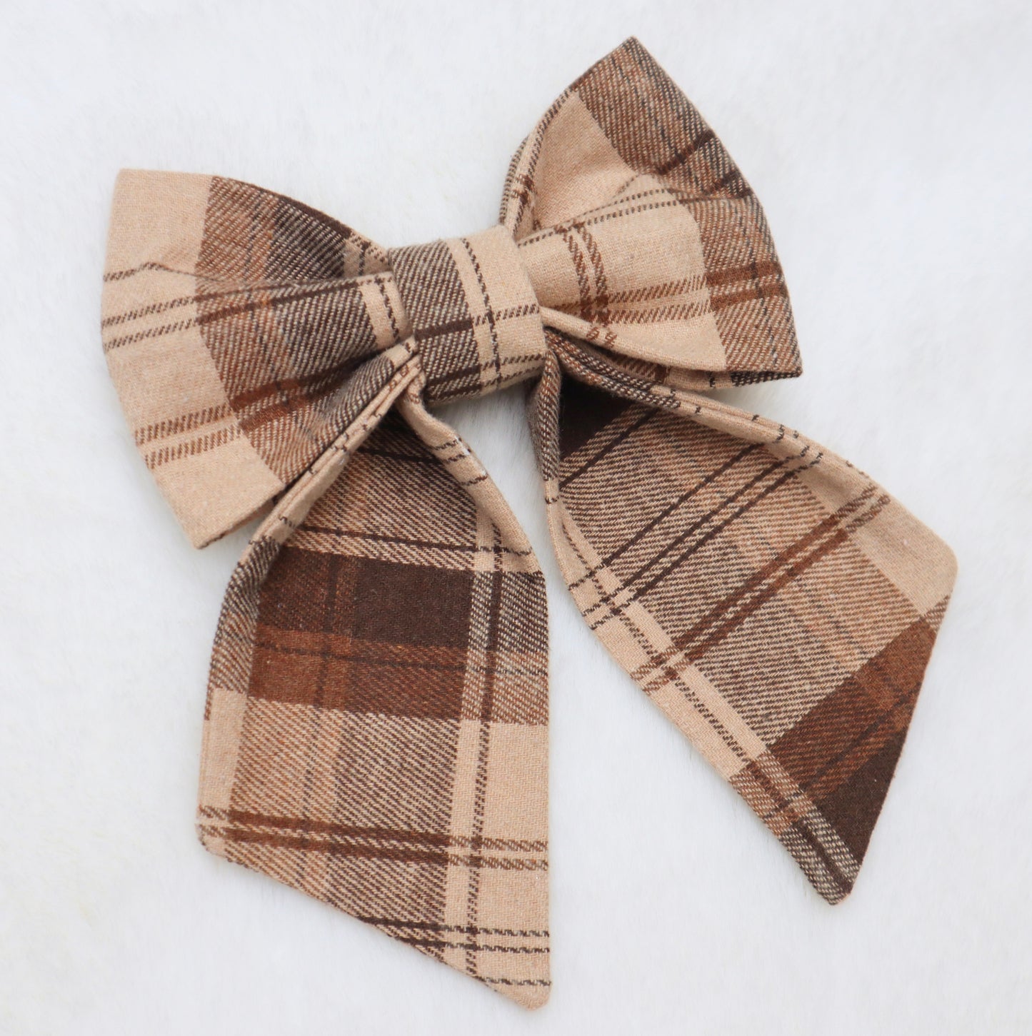 Espresso Plaid Pet Bow