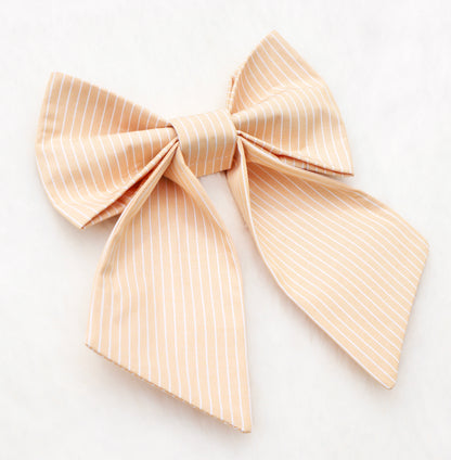 Buttery Cabana Stripes Pet Bow