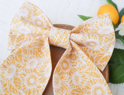 Sunflower Field Hair Bow