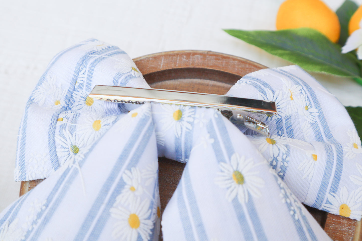 Striped Daisies Hair Bow