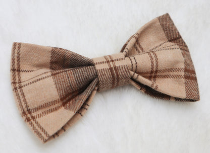Espresso Plaid Pet Bow
