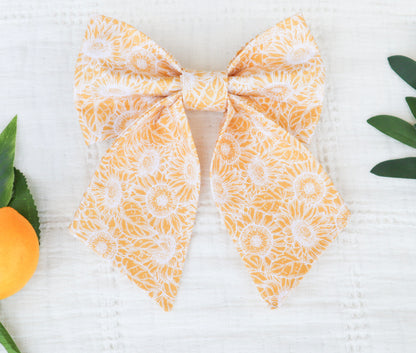 Sunflower Field Pet Bow