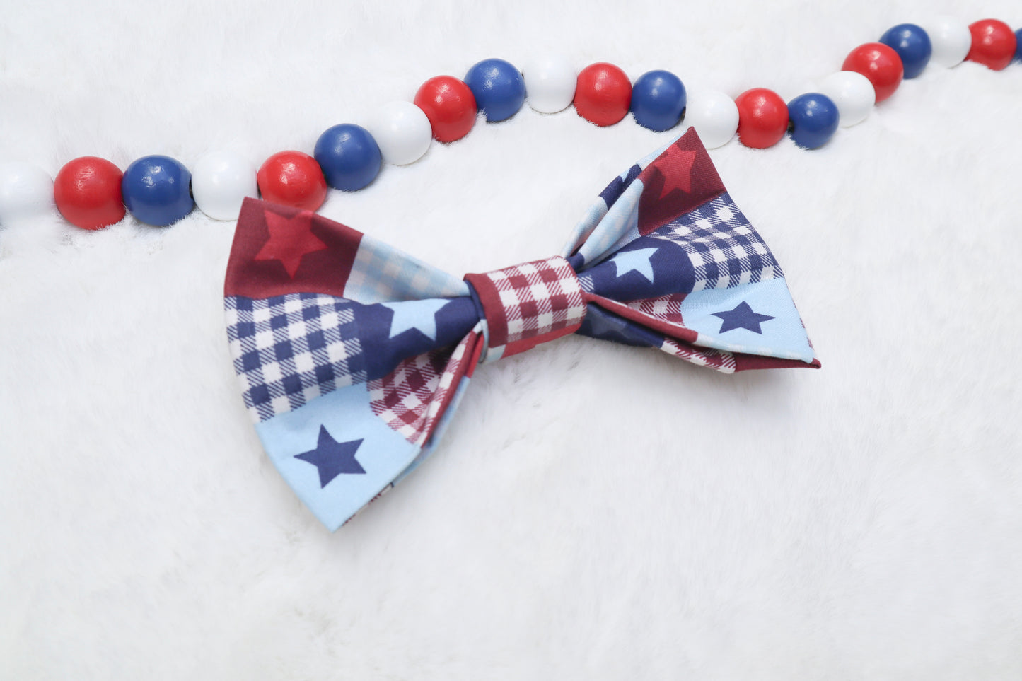 Patriotic Stars Pet Bow