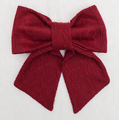 Merlot Sweater Weather Pet Bow