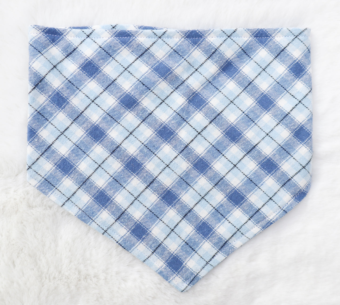 Winter Blue Plaid Bandana