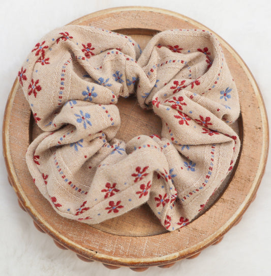 Heritage Bloom Hair Scrunchie