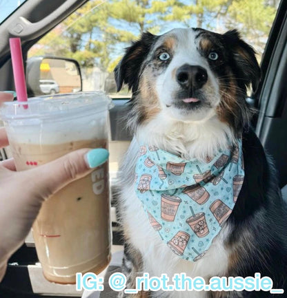 Blue I Love My Mom A Latte Bandana