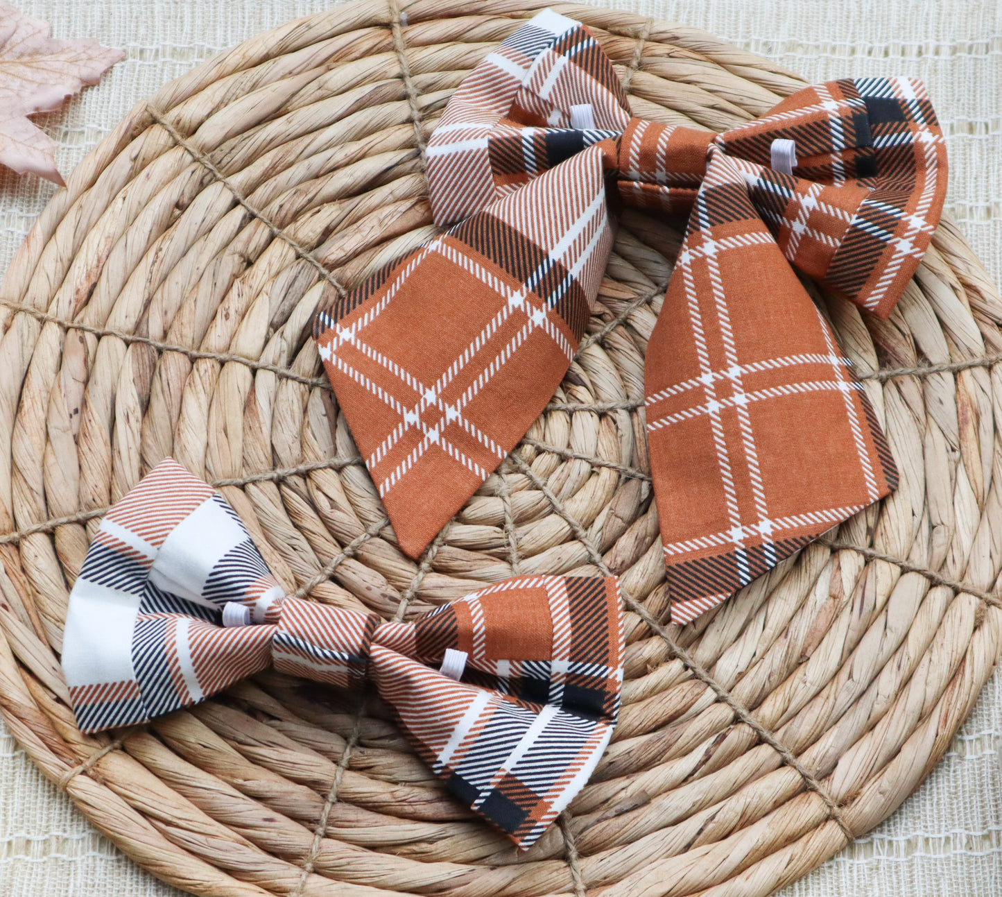 Classic Fall Plaid Pet Bow