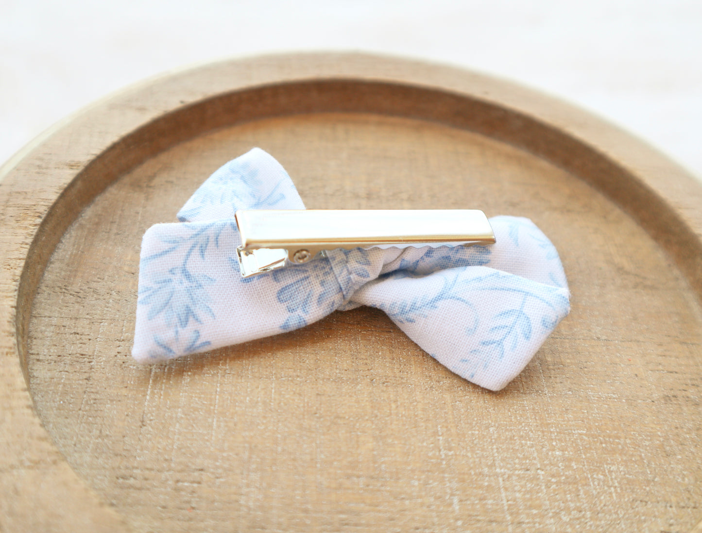 Blue Evelyn Fur Bow