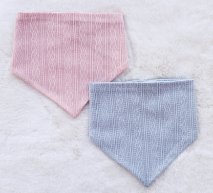 Soft Blush Ribbed Knit Bandana