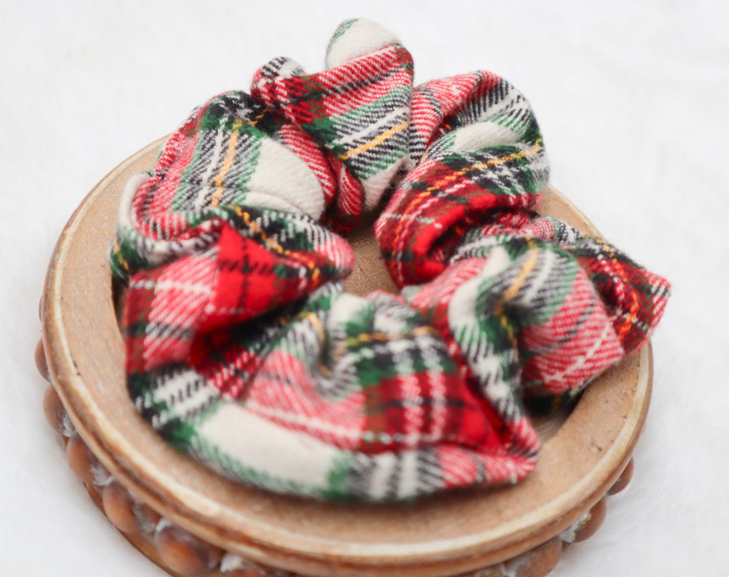 Classic Christmas Plaid Hair Scrunchie